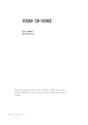 YOSAN CB-350EX Manual