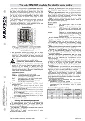 Jablotron JA-120N Manual
