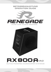 Renegade RX800A Operation Manual