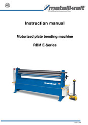 Metallkraft RBM E Series Instruction Manual