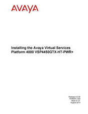Avaya VSP4450GTX-HT-PWR+ Installing
