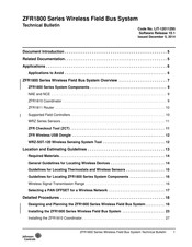 Johnson Controls ZFR1810 Technical Bulletin