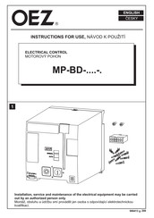 OEZ MP-BD Series Instructions For Use Manual