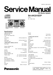 Panasonic SA-AK331GCP Service Manual