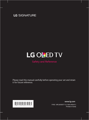 LG SIGNATURE OLED65G6V Safety And Reference