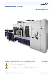 Tornos MultiAlpha 6x32 Safety Instructions
