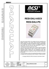 Resi RESI-DALI-PS Manual