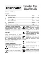 Enerpac HUSH PUMP 2000 Series Instruction Sheet