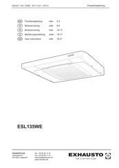 Exhausto ESL135WE User Instructions