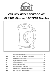 OPTi CJ-1005 Charlie Manual Instruction