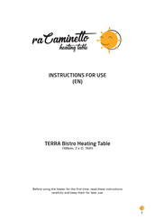 Racaminetto TERRA Instructions For Use Manual