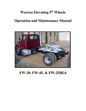 Warren FW-25HL6 Operation And Maintenance Manual