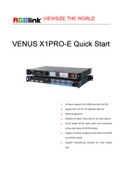 RGBlink VENUS X1PRO-E Quick Start Manual