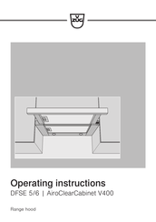 V-ZUG AiroClearCabinet V400 Operating Instructions Manual