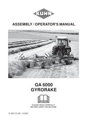 KUHN GA 6000 Assembly & Operators Manual