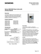 Siemens 2200 Series Operator Interface Manual