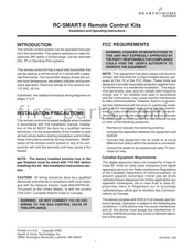 Hearth & Home RC-SMART-II Installation And Operating Instructions Manual