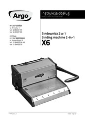 Argo X6 Instruction Manual