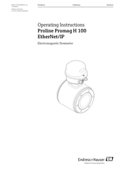 Endress+Hauser Proline Promag H 100 EtherNet/IP Operating Instructions Manual