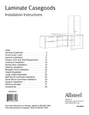 Allsteel Laminate Casegoods Installation Instructions Manual