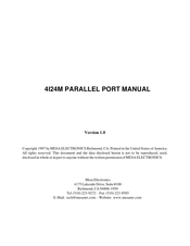MESA Electronic 4I24M Series Manual