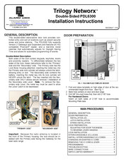 Alarm Lock Trilogy Networx Double-Sided PDL6300 Installation Instructions Manual