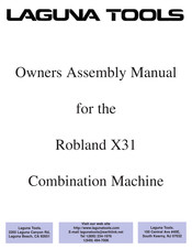 Laguna Tools Robland X31 Owner's/Assembly Manual