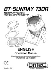 Briteq BT-SUNRAY 130R Operation Manual