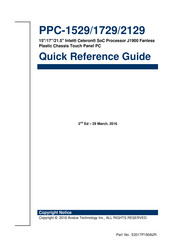 Avalue Technology PPC-2129 Quick Reference Manual
