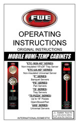 FWE TS PIZZA Series Operating Instructions Manual