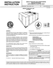 Unitary products group DAHC180 Installation Instruction