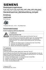 Siemens SIMOTICS 2KG Operating Instructions Manual
