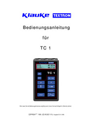 Klauke TEXTRON TC 1 Operating Instructions Manual