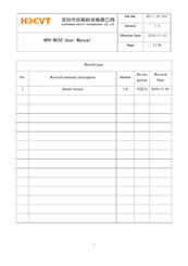 HDCVT TECHNOLOGY HDV-BE50 User Manual