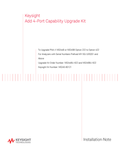 Keysight N5245-60121 Installation Note