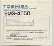 Toshiba SMS-4550 Owner's Manual