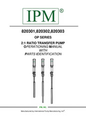 IPM OP Series Operationing Manual With Parts Identification