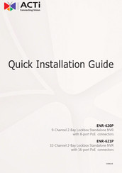 Acti ENR-620P Quick Installation Manual