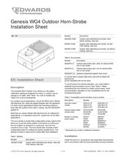 Edwards Genesis WG4 Installation Sheet