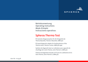 Spheros Thermo Test Operating Instructions Manual