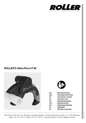 ROLLER Akku-Picco P 40 Operating Instructions Manual