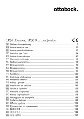 Otto Bock 1E91 Runner Instructions For Use Manual