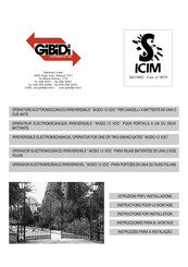 GI.BI.DI GI.BI.DI MODO 12 VDC Instructions For Installations