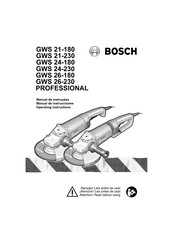Bosch GWS 21-180 PROFESSIONAL Operating Instructions Manual