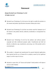 Keyland Laser technology 1390 Series User Manual