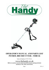 The Handy THBC26 Operator's Manual And Parts List