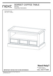 Next DORSET COFFEE TABLE Assembly Instructions Manual