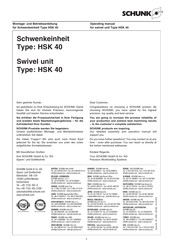 SCHUNK HSK 40 Operating Manual