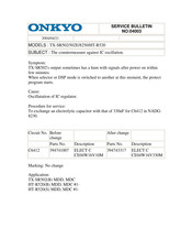 Onkyo TX-8250 Service Bulletin