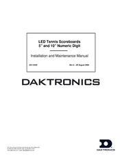 Daktronics TN-2008 Installation And Maintenance Manual